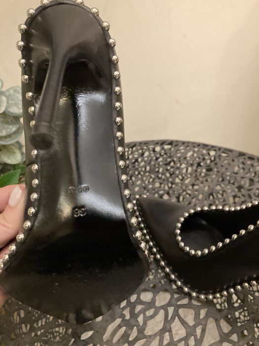 Alexander wang women's rie studded leather pumps - black