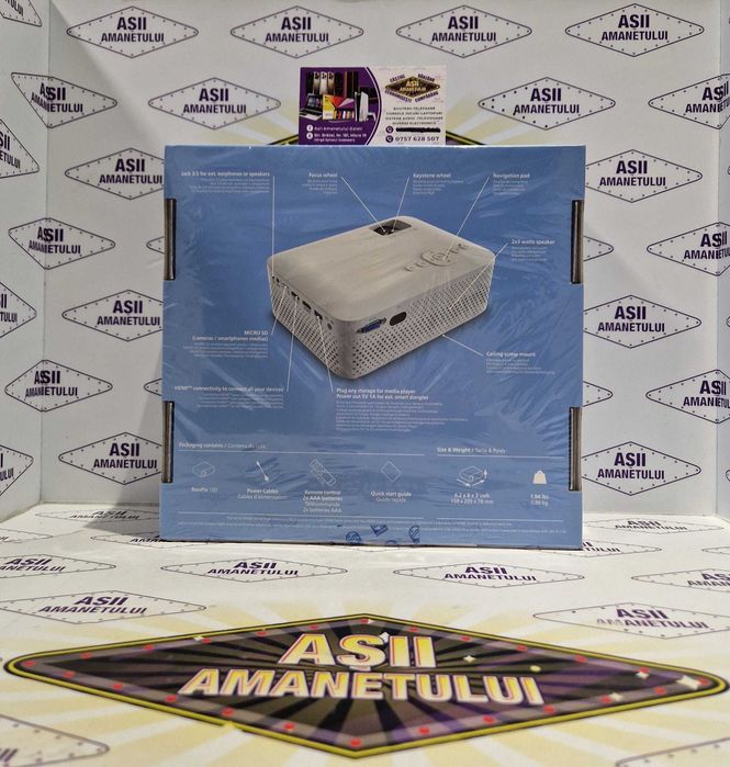 Asii Amanetului - Videoproiector Philips NeoPix 100 Sigilat, ideal pentru seri de film în familie, desene animate pentru copii, prezentari sau gaming