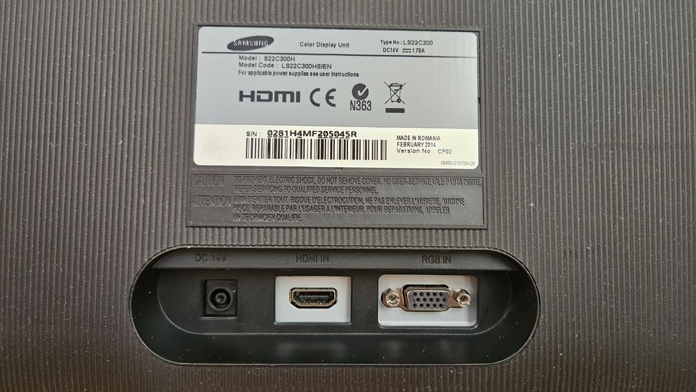 Монитор 22" Samsung S22C300H (Full HD, HDMI) – Без никакви забележки!