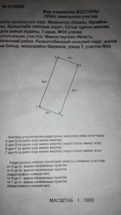 Земельных участок
