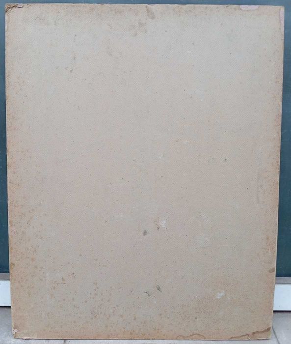 Tablou vechi -  femeie in natura - semnat C Ressu