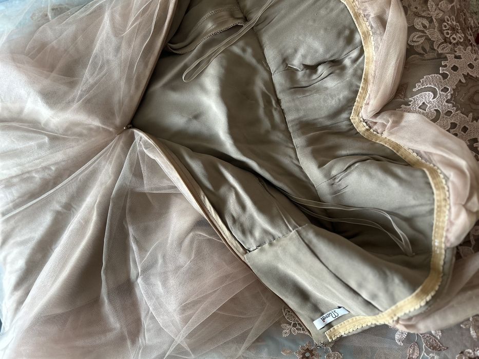 Rochie dantela, satin & Swarovski