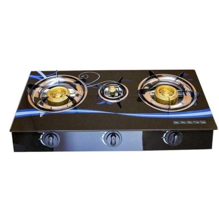 Aragaz 3 Ochiuri, Panou Sticla, Plita Gaz Butelie, Piezo-Electric