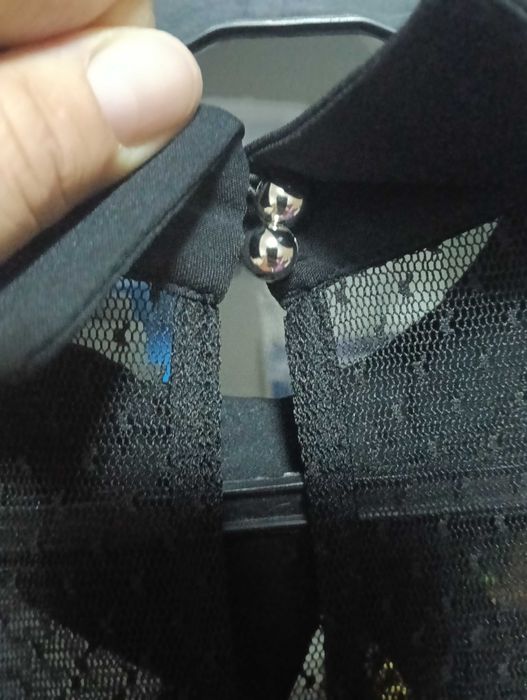 Rochie de ocazie neagra cu franjuri