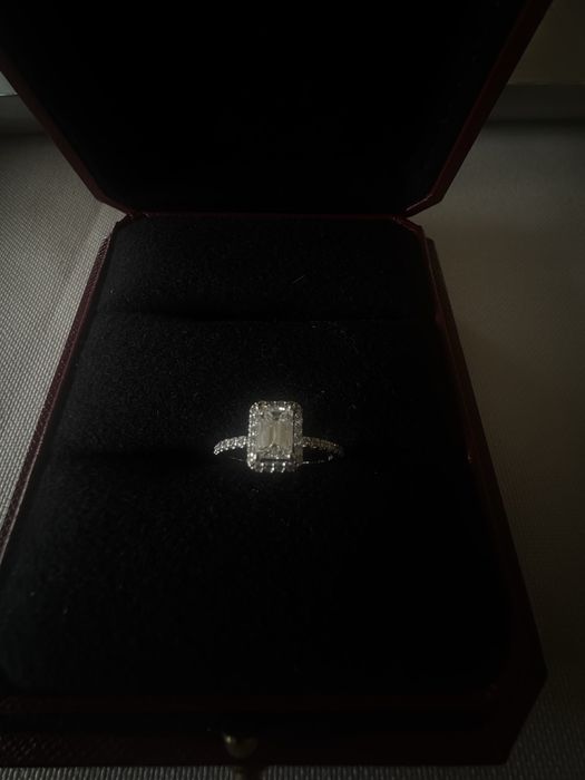 Inel de Logodna Emerald Cut Diamante Naturale Claritate VS1
