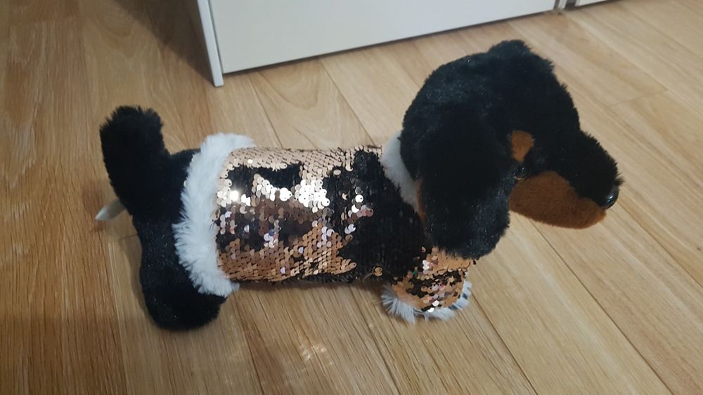 Cățel cu paiete reversibile 30 cm