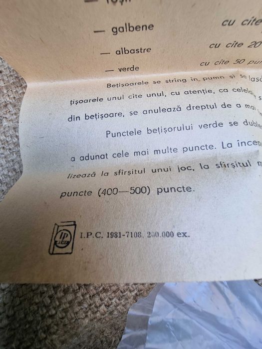 Joc Marocco, complet, fabricat in 1981