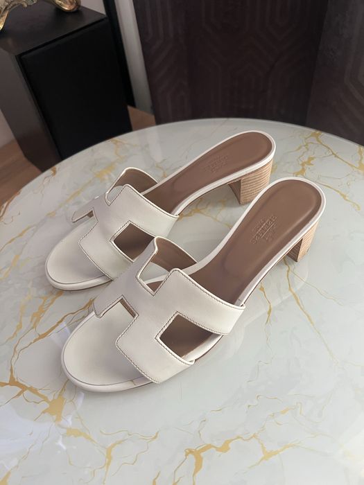 Дамски чехли с ток Hermes