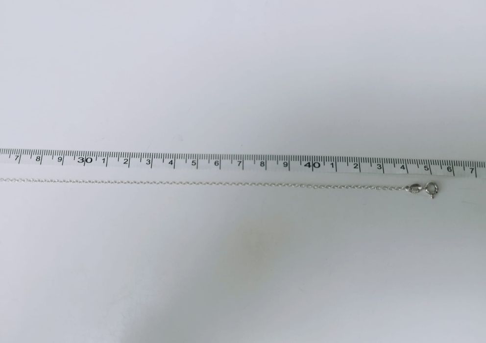 Vechi lant colier de argint 925 cu pandantiv in forma de inima, fatetat, piatra naturala de fluorit curcubeu