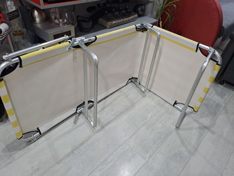 Алуминиев сгъваем шезлонг със сенник 62/187см