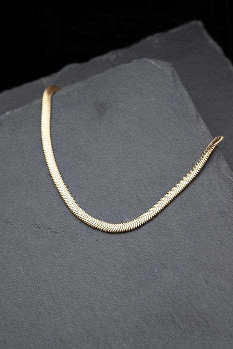 Сребърно колие змийска плетка, изящтно сребърно колие, сребро 925