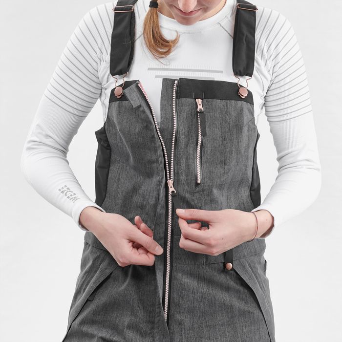 Salopetă snowboard/schi Bib 900 Negru - produs resigilat Decathlon