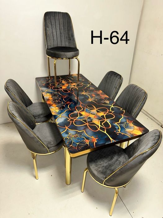 Маса и 6 стола в комплект