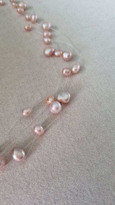 Колие и обици от истински перли