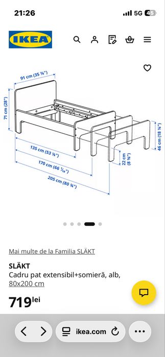 Vand 2 paturi de copii Ikea