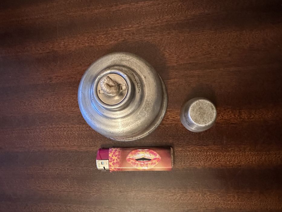 Газена лампа нова+медна паничка