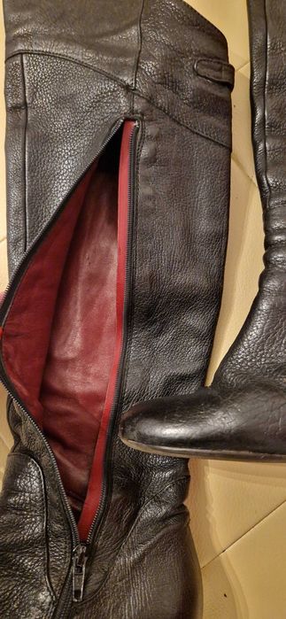 Vand cizme peste genungi, piele naturala, marime 35