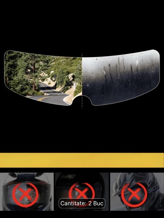 Pinlock universal -Foliea anti-aburie +folie anti-ploaie