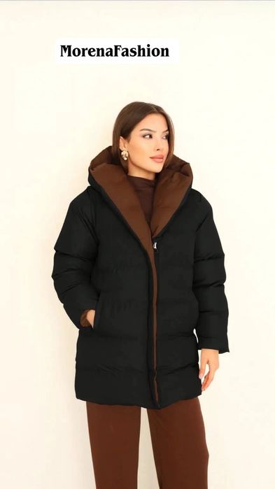 Дамско зимно яке с две лица