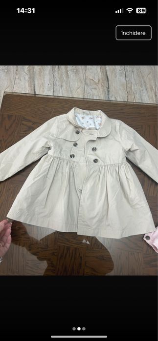 Trench geaca denim 98 fetita