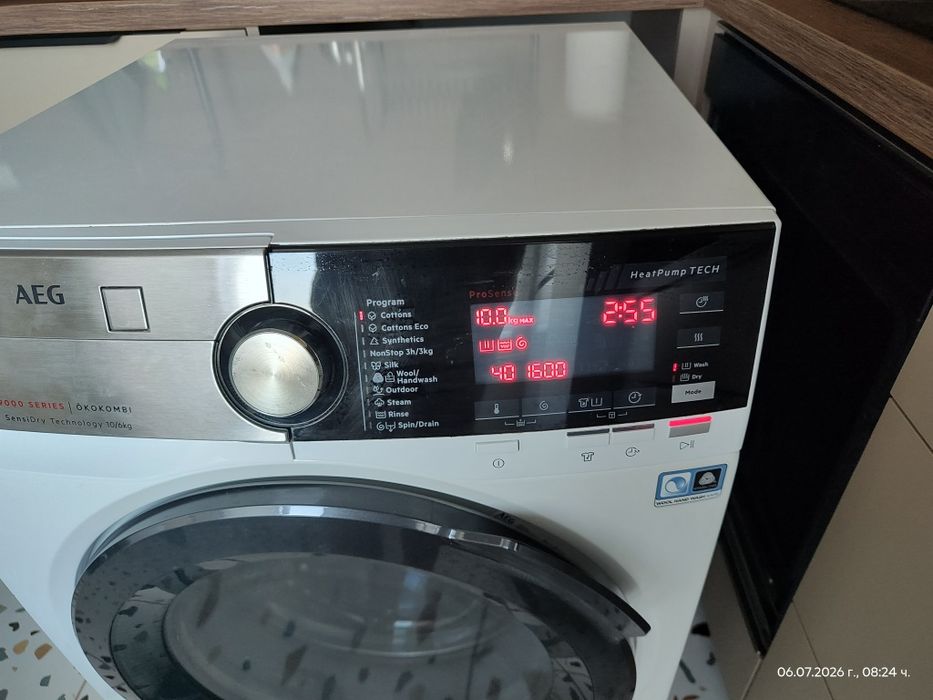 Пералня + сушилня термопомпа AEG L9WBC61B
