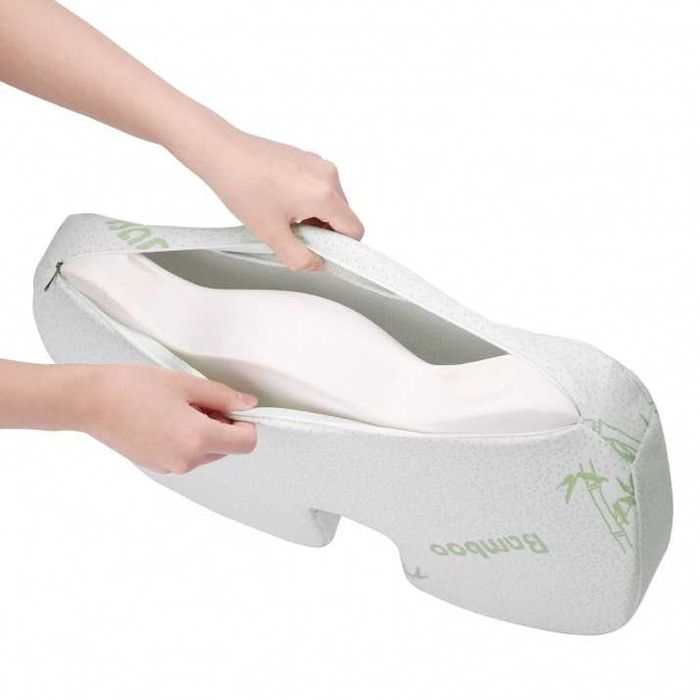 Анатомична възглавница Mercado Trade, За сядане, Мемори пяна, Бял