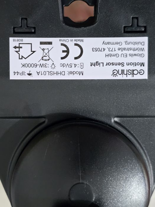 Proiector LED exterior EDISHINE cu senzor de mișcare, 300 lm, IP44, pe baterii