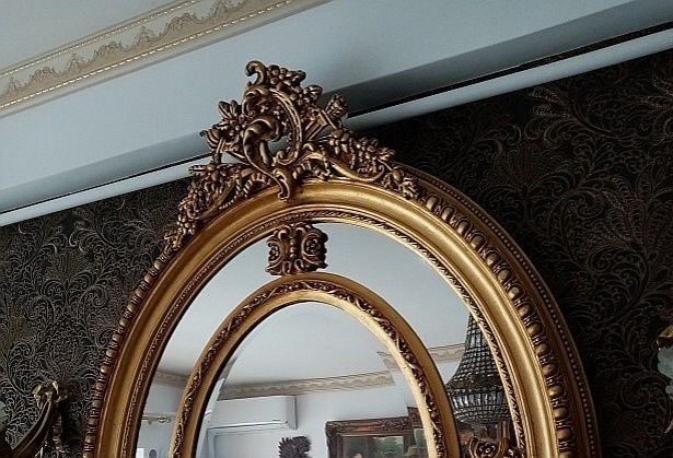 Oglinda de dimensiuni mari in stil francez rama structura din lemn mas