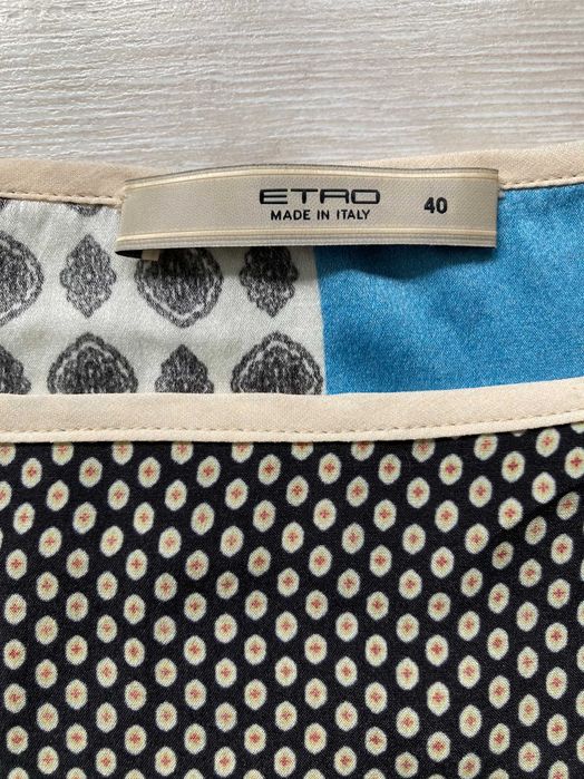 ETRO Milano женска копринена блуза фланела коприна размер IT40 / S