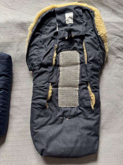 Чувалче за количка и маншон за топли ръце Kaiser, агнешка вълна