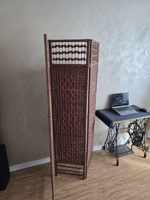 Параван от естествен ратан