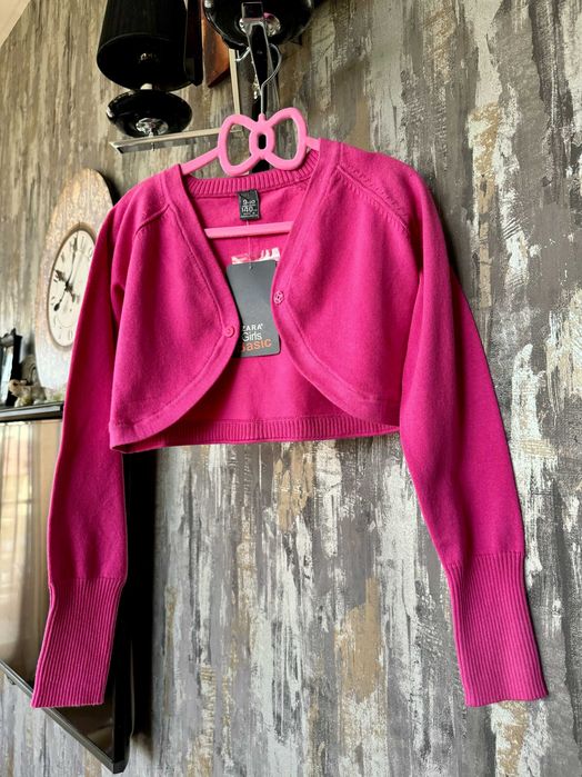 Cardigan roz NOU_ZARA marime 140 (fete 9-11 ani)