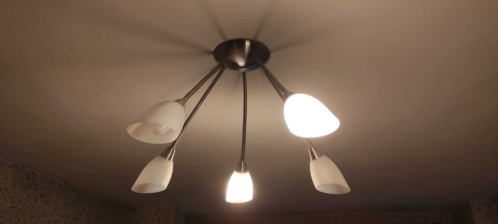 Полилей с 5 крушки- цвят хром Германия