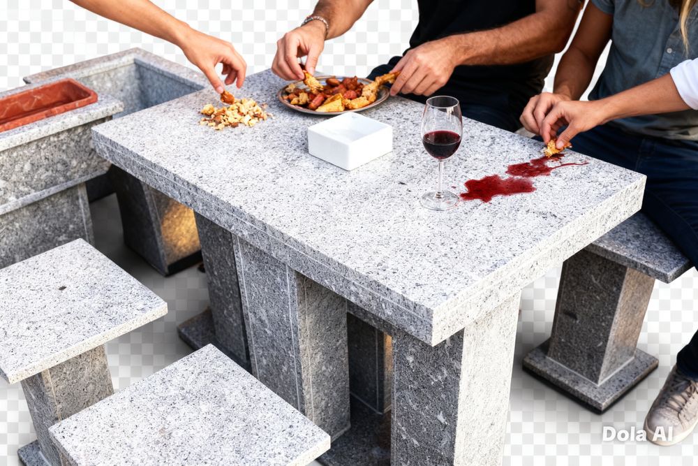 Set Mobilier Exterior Din Granit ,Ideal Gradina ,Terasa