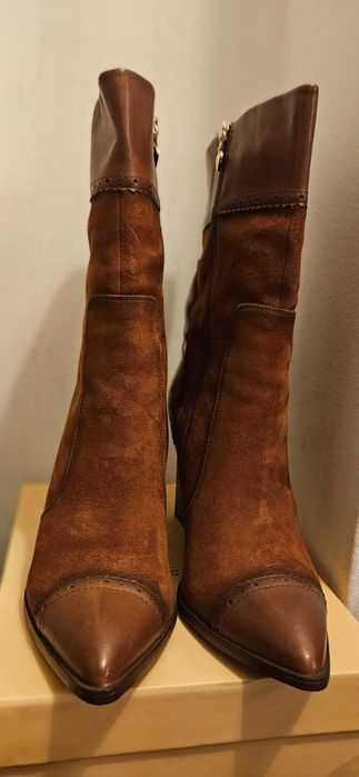 Cizme dama Tamaris,piele intoarsa, toc 10cm, 40,in cutia lor originala