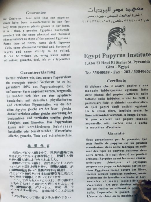 Картина на Египетском папирусе