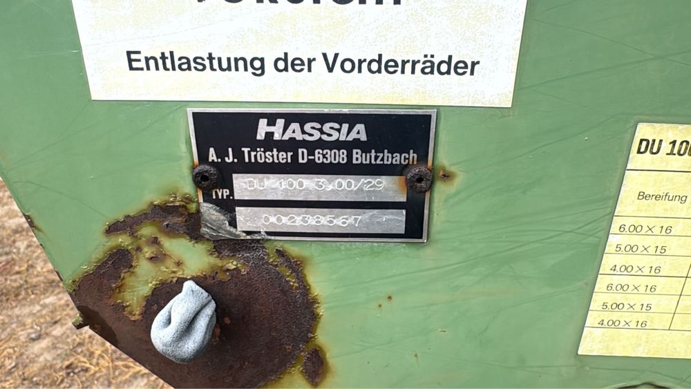 Зернотравяная сеялка Hassia DU 100