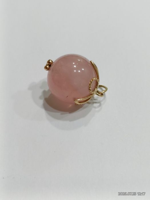 Vind pandantiv din aur 14kt cu quartz roz