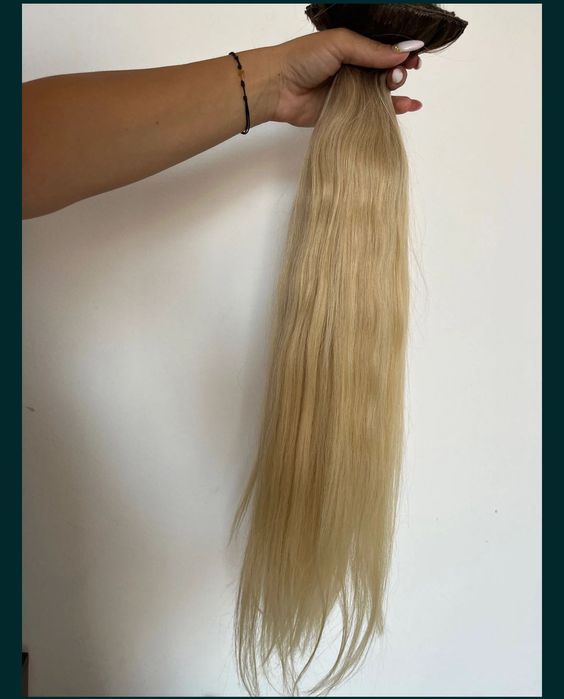 Естествена руса коса с тъмен корен (омбре)