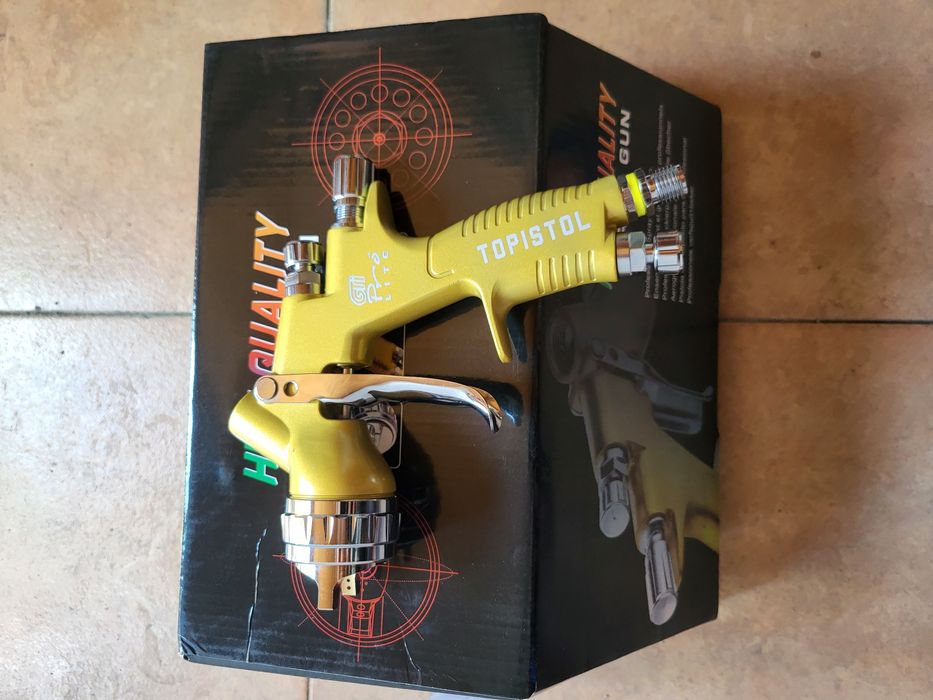 Pistol de vopsit auto. Duza 1.3. Topistol Gti Pro Lite. Vopsea. Lac