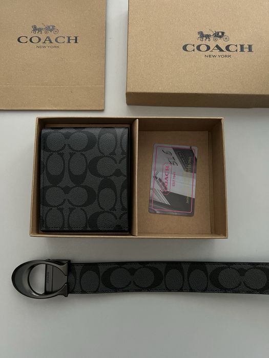 Coach колан и портфейл