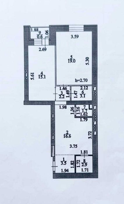 2-комнатная квартира · 65 м²
