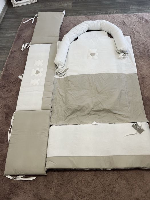 Set Protectie Patut 4 Piese Bumbac Mini Molly Erbesi