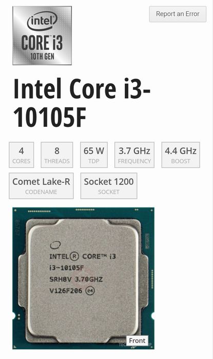 Процессор i3-10105f