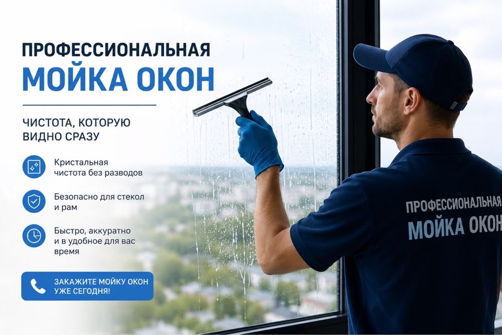 Профессиональная мойка окон