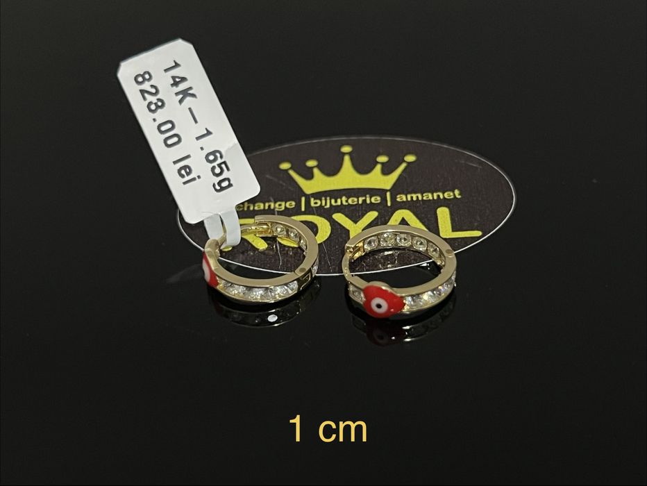 Bijuteria Royal CB : Cercei copil aur 14k 1,65gr