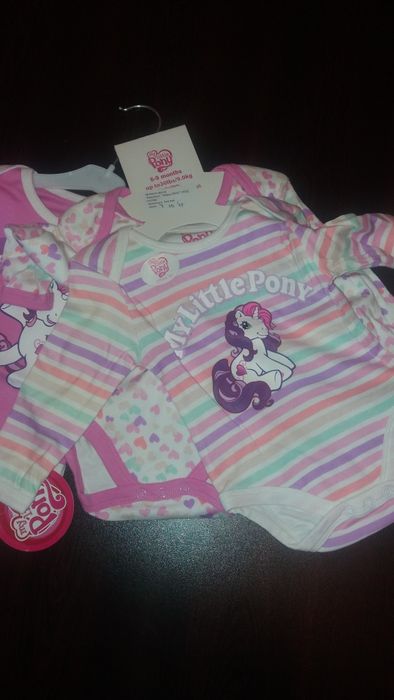 Детски памучни бодита, внос Англия, размер 6-9 месеца