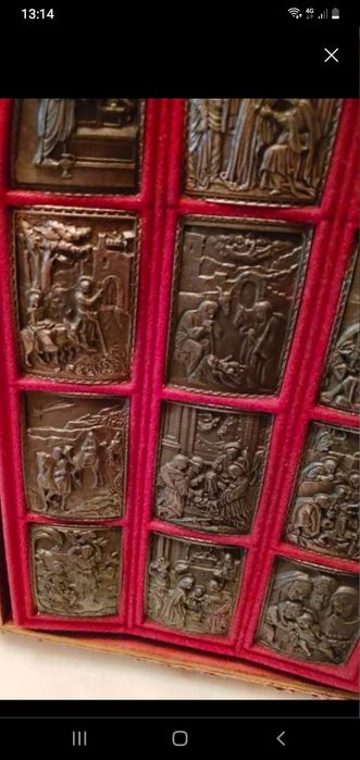 tablou religios cu Cina cea de taina in metal