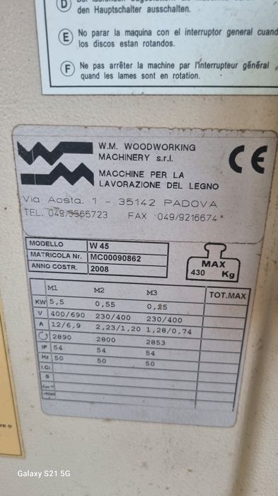 Vand Circular  Profesional - Woodworking W45