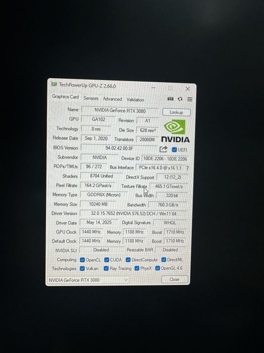 RTX 3080 10gb yangi